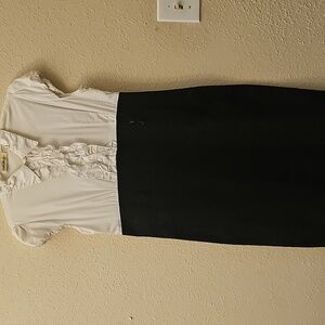 Black and White Ruffle Dress